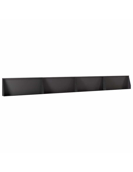 Muro di contenimento 4 pz 100 x 12 x 40 cm Acciaio Nero