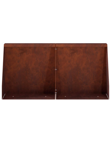 Muro di contenimento 4 pz 40 x 12 x 50 cm Acciaio Corten