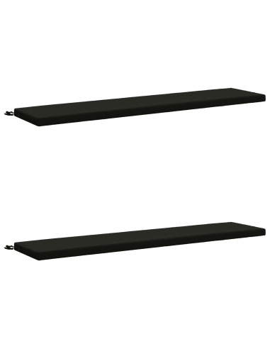 Cuscini per Panchina a 2 Pezzi SOEST 2 pz 100% Poliestere Nero