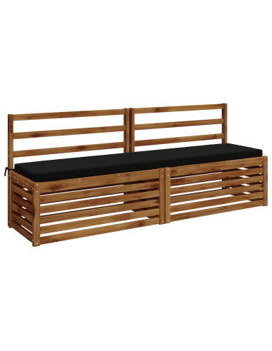 Cuscini per Panchina a 2 Pezzi SOEST 2 pz 100% Poliestere Nero