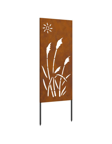 Schermo per privacy in giardino Traforo Ruggine 50 x 140 cm