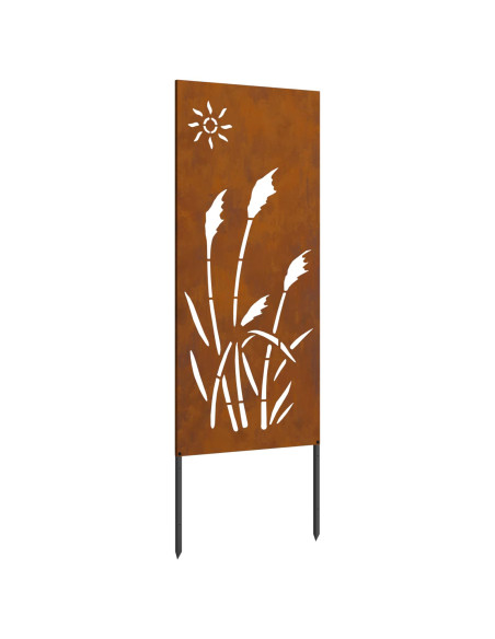 Schermo per privacy in giardino Traforo Ruggine 50 x 140 cm