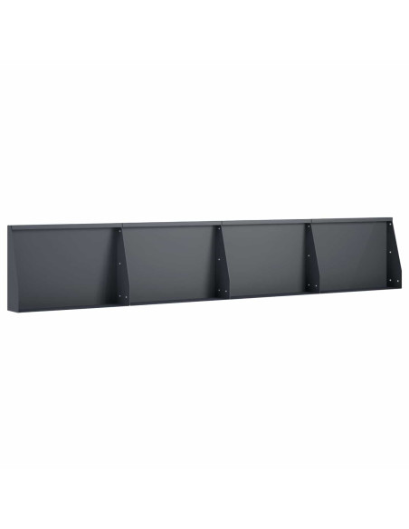 Muro di contenimento 4 pz 60 x 12 x 40 cm Acciaio Antracite