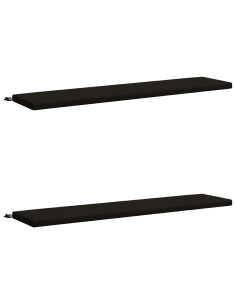 Cuscini per Panchina a 2 Pezzi SOEST 2 pz 100% Poliestere Nero