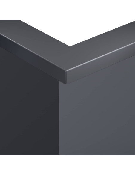 Muro di contenimento 2 pz 50 x 50 x 40 cm Acciaio Antracite