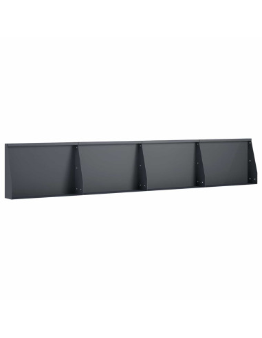 Muro di contenimento 4 pz 60 x 12 x 30 cm Acciaio Antracite