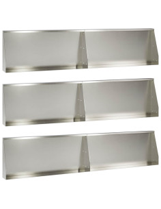 Muro di contenimento 6 pz 100 x 12 x 30 cm Acciaio Inox Argento 2