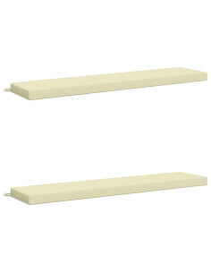 Cuscini per Panchina a 2 Pezzi SOEST 2 pz 100% Poliestere Crema