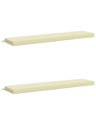 Cuscini per Panchina a 2 Pezzi SOEST 2 pz 100% Poliestere Crema
