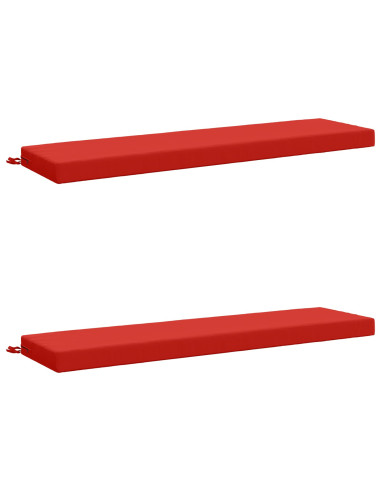 Cuscini per Panchina a 2 Pezzi SOEST 2 pz 100% Poliestere Rosso