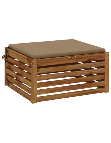 Cuscino per Sedia in Unico Pezzo SOEST 100% Poliestere Tortora