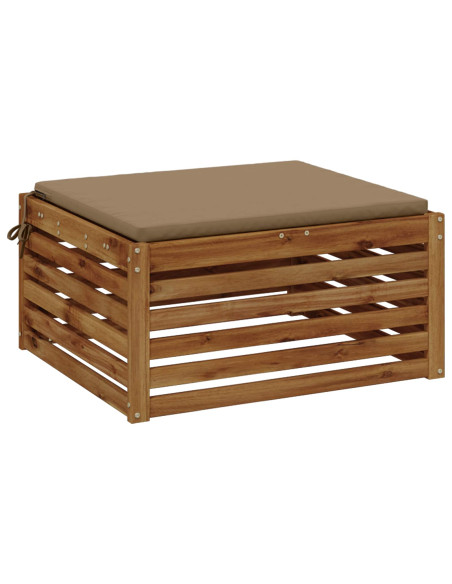 Cuscino per Sedia in Unico Pezzo SOEST 100% Poliestere Tortora
