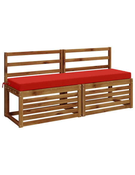 Cuscini per Panchina a 2 Pezzi SOEST 2 pz 100% Poliestere Rosso