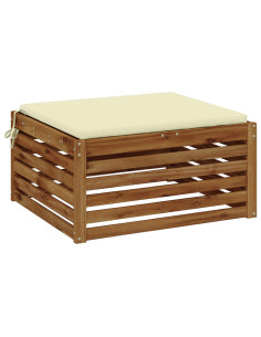 Cuscino per Sedia in Unico Pezzo SOEST 100% Poliestere Crema 2