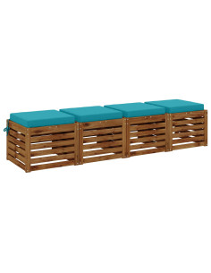 Cuscini per Sedia in 4 Pezzi SOEST 4 pz 100% Poliestere 2