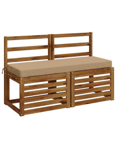 Cuscini per Panchina a 2 Pezzi SOEST 2 pz 100% Poliestere 2