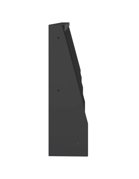 Muro di contenimento 4 pz 40 x 12 x 50 cm Acciaio Nero