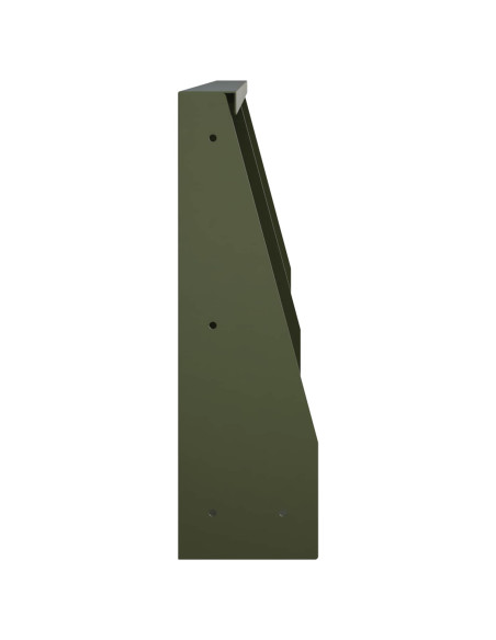 Muro di contenimento 2 pz 40 x 12 x 30 cm Acciaio Verde Oliva