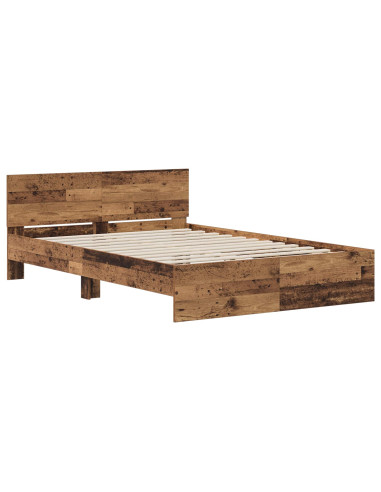 Struttura letto con testata Legno antico 120 x 200 cm