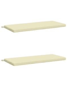 Cuscini per Panchina a 2 Pezzi SOEST 2 pz 100% Poliestere Crema