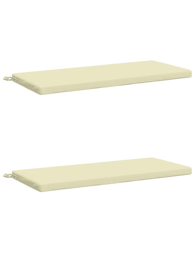 Cuscini per Panchina a 2 Pezzi SOEST 2 pz 100% Poliestere Crema