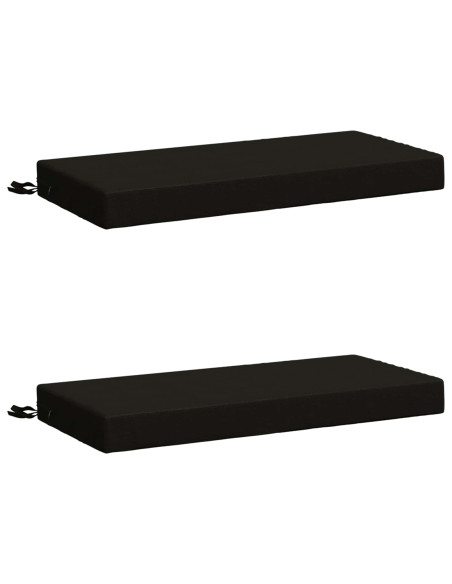 Cuscini per Panchina a 2 Pezzi SOEST 2 pz 100% Poliestere Nero