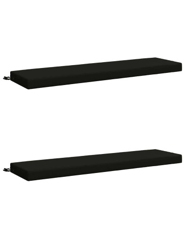 Cuscini per Panchina a 2 Pezzi SOEST 2 pz 100% Poliestere Nero
