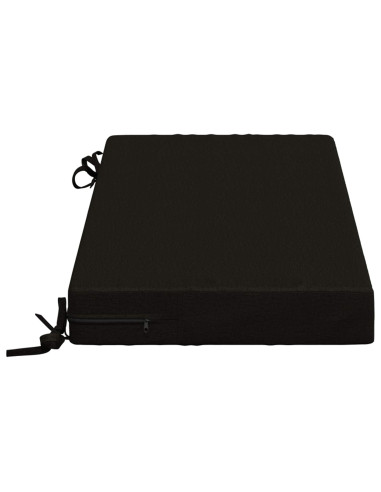 Cuscini per Panchina a 2 Pezzi SOEST 2 pz 100% Poliestere Nero
