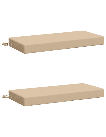 Cuscini per Panchina a 2 Pezzi SOEST 2 pz 100% Poliestere Crema