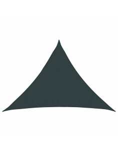 Telo Ombra 7 x 5 x 5 m HDPE Triangolare Verde Scuro