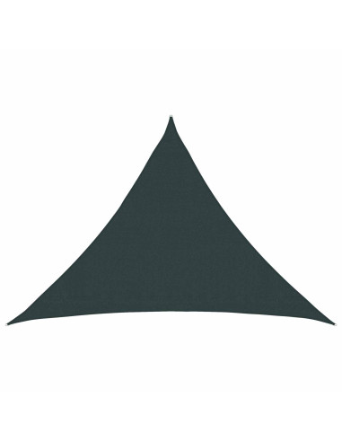 Telo Ombra 7 x 5 x 5 m HDPE Triangolare Verde Scuro