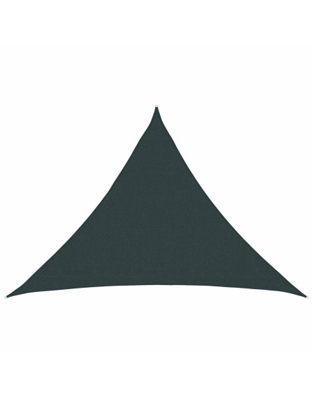 Telo Ombra 7 x 5 x 5 m HDPE Triangolare Verde Scuro