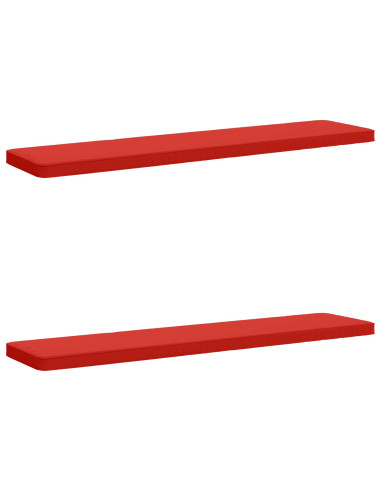 Cuscini per Panchina a 2 Pezzi VUGHT 2 pz 100% Poliestere Rosso