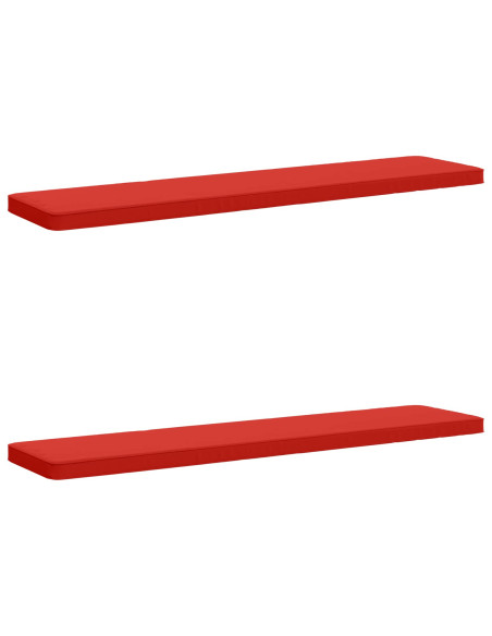 Cuscini per Panchina a 2 Pezzi VUGHT 2 pz 100% Poliestere Rosso