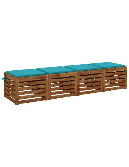 Cuscini per Sedia in 4 Pezzi SOEST 4 pz 100% Poliestere
