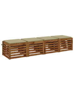Cuscini per Sedia in 4 Pezzi SOEST 4 pz 100% Poliestere 2