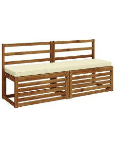 Cuscino per Panchina a 1 Pezzo VUGHT 100% Poliestere Crema 2