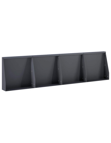Muro di contenimento 4 pz 40 x 12 x 50 cm Acciaio Antracite