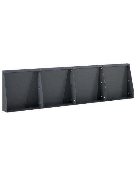 Muro di contenimento 4 pz 40 x 12 x 50 cm Acciaio Antracite