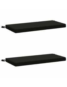 Cuscini per Panchina a 2 Pezzi SOEST 2 pz 100% Poliestere Nero