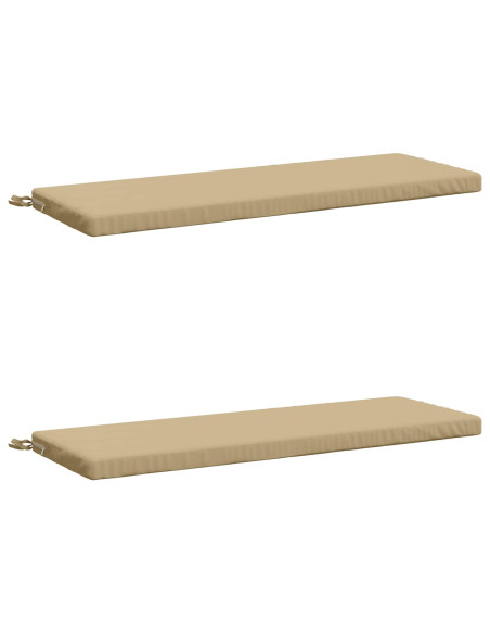 Cuscini per Panchina a 2 Pezzi SOEST 2 pz 100% Poliestere Beige