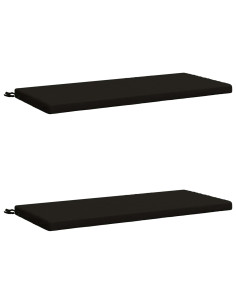 Cuscini per Panchina a 2 Pezzi SOEST 2 pz 100% Poliestere Nero