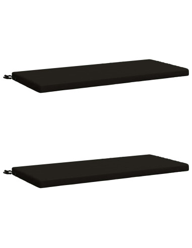 Cuscini per Panchina a 2 Pezzi SOEST 2 pz 100% Poliestere Nero