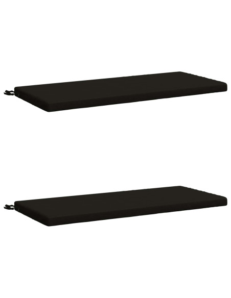 Cuscini per Panchina a 2 Pezzi SOEST 2 pz 100% Poliestere Nero