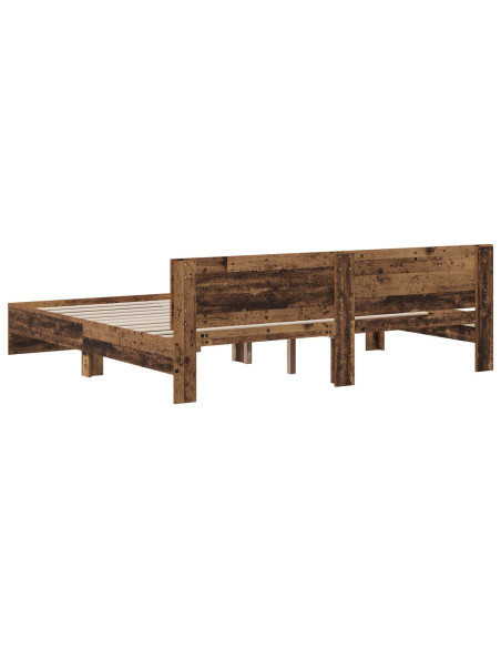 Struttura letto con testata Legno antico 200 x 200 cm