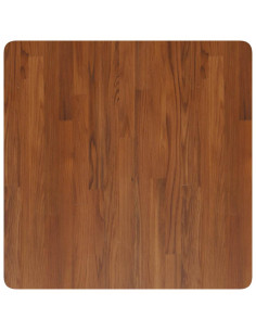 Piano Tavolo Quadrato Marrone Scuro 70x70x1,5cm Rovere Trattato