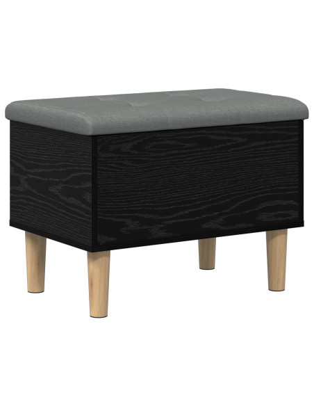 Panchina con Cuscino Rovere Nero 62 x 42 x 46 cm