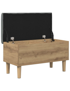 Panchina con Cuscino Rovere Artigianale 82 x 42 x 46 cm 2