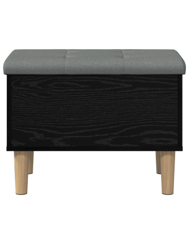 Panchina con Cuscino Rovere Nero 62 x 42 x 46 cm