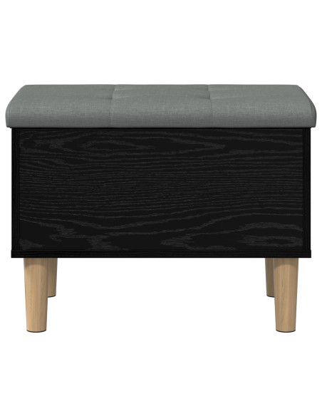 Panchina con Cuscino Rovere Nero 62 x 42 x 46 cm